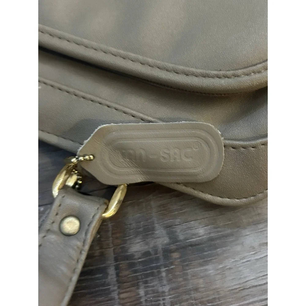 Samsonite Vintage 1970s Tan-Sac Beige Vinyl Lightweight Travel Bag